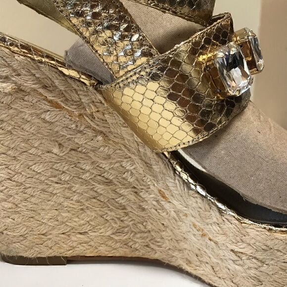 MICHAEL KORS Lynn Ankle Strap Wedge Espadrille 9.5 - Picture 11 of 16